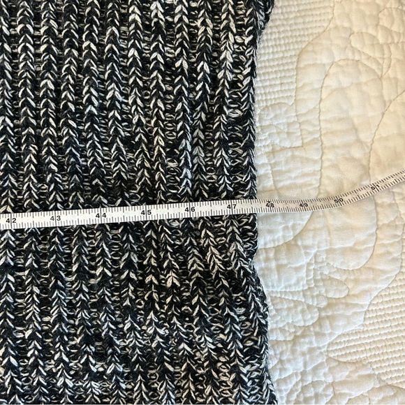 Women’s Oversized Soft Surroundings Black & White Knit Shawl Sweater One Size - Picture 13 of 14